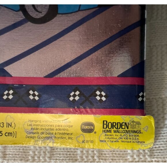 2 Rolls VTG Borden Pre pasted Sports Car Border w Metallic Silver and Blue - Picture 5 of 7